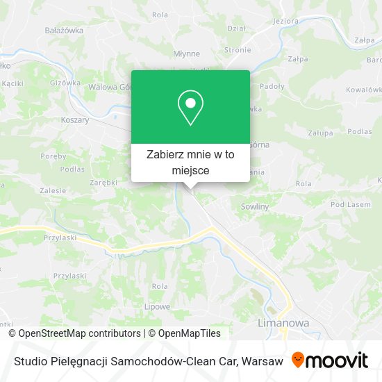 Mapa Studio Pielęgnacji Samochodów-Clean Car