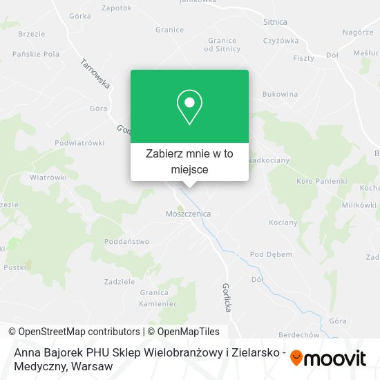 Mapa Anna Bajorek PHU Sklep Wielobranżowy i Zielarsko - Medyczny