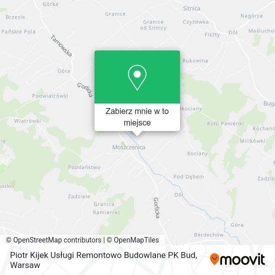 Mapa Piotr Kijek Usługi Remontowo Budowlane PK Bud