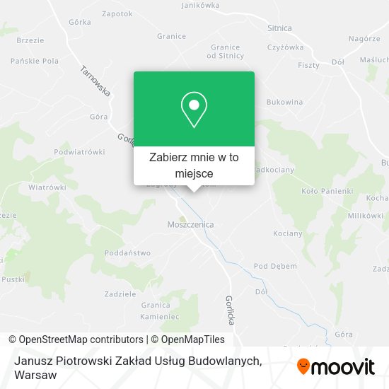 Mapa Janusz Piotrowski Zakład Usług Budowlanych