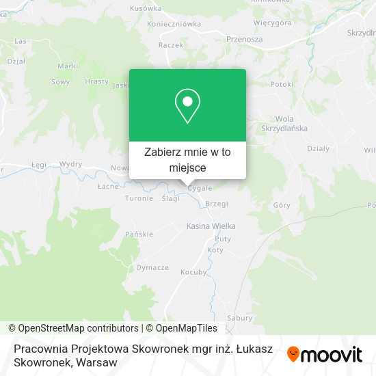 Mapa Pracownia Projektowa Skowronek mgr inż. Łukasz Skowronek