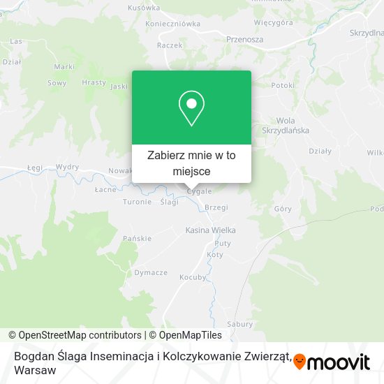 Mapa Bogdan Ślaga Inseminacja i Kolczykowanie Zwierząt