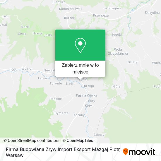 Mapa Firma Budowlana Zryw Import Eksport Mazgaj Piotr