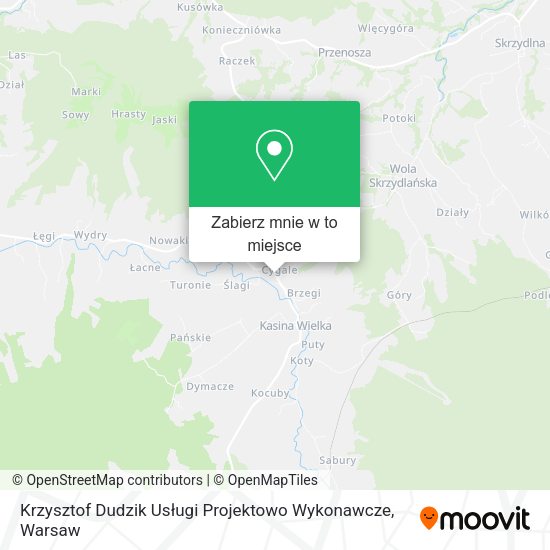 Mapa Krzysztof Dudzik Usługi Projektowo Wykonawcze