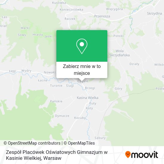 Mapa Zespół Placówek Oświatowych Gimnazjum w Kasinie Wielkiej