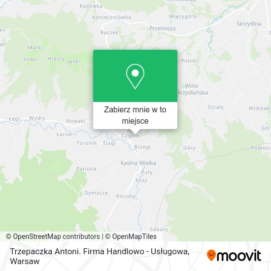 Mapa Trzepaczka Antoni. Firma Handlowo - Usługowa