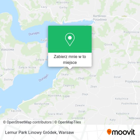 Mapa Lemur Park Linowy Gródek