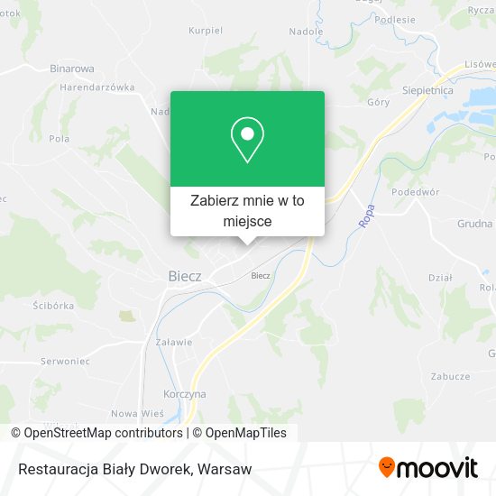 Mapa Restauracja Biały Dworek