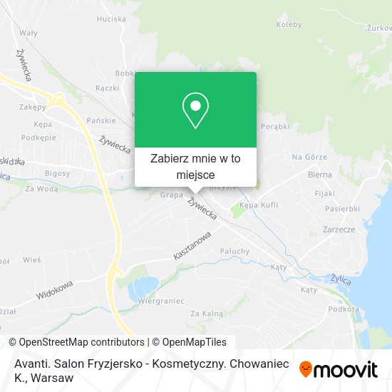 Mapa Avanti. Salon Fryzjersko - Kosmetyczny. Chowaniec K.