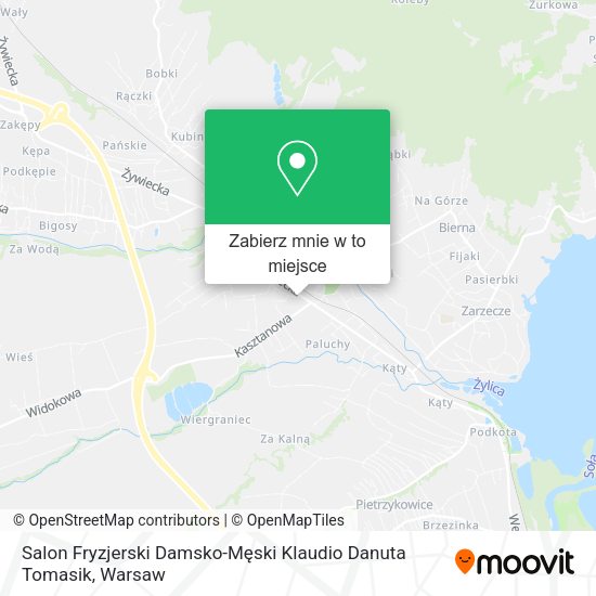 Mapa Salon Fryzjerski Damsko-Męski Klaudio Danuta Tomasik