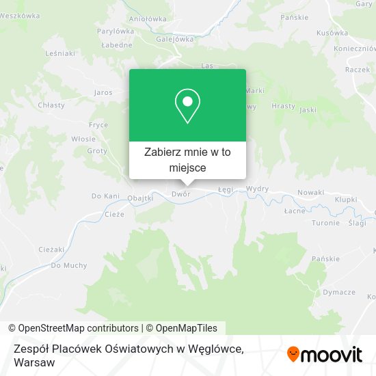 Mapa Zespół Placówek Oświatowych w Węglówce