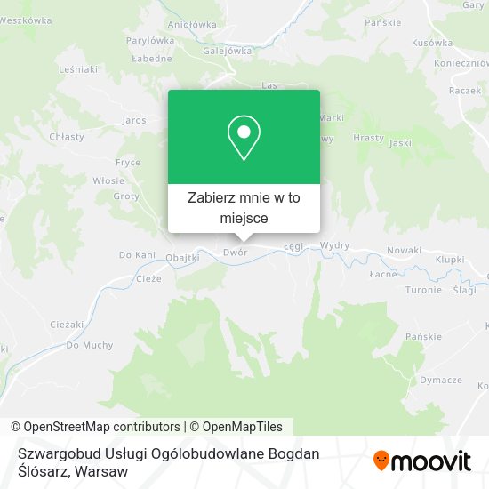 Mapa Szwargobud Usługi Ogólobudowlane Bogdan Ślósarz