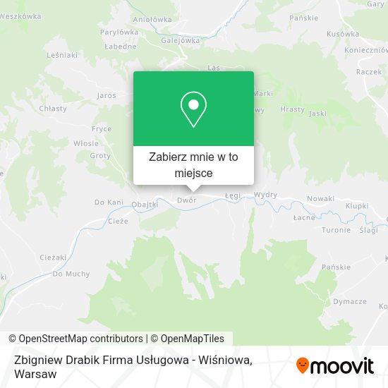 Mapa Zbigniew Drabik Firma Usługowa - Wiśniowa