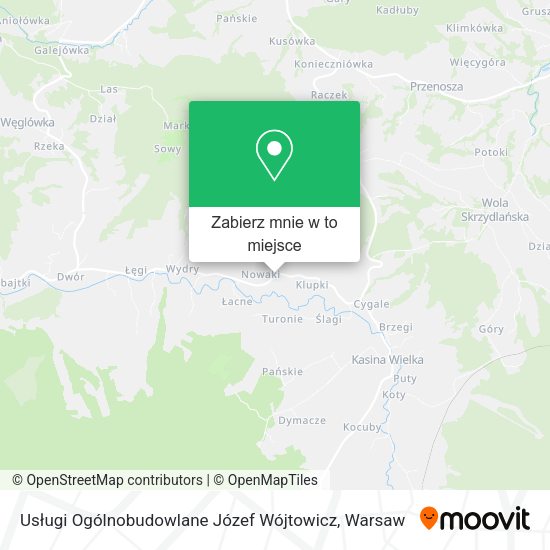 Mapa Usługi Ogólnobudowlane Józef Wójtowicz