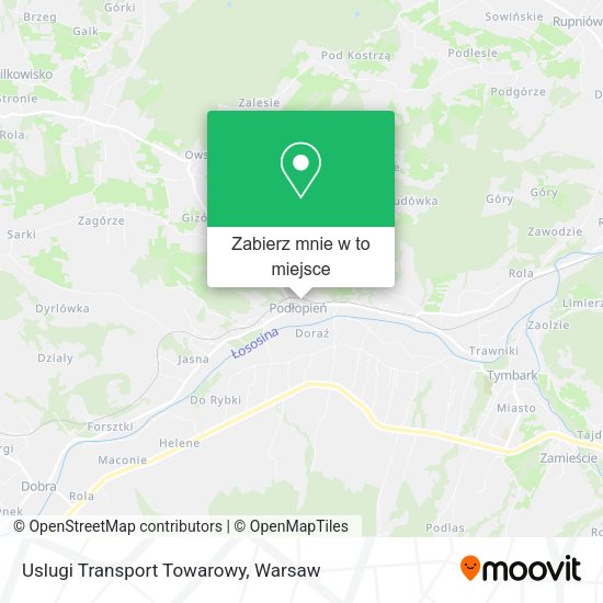 Mapa Uslugi Transport Towarowy