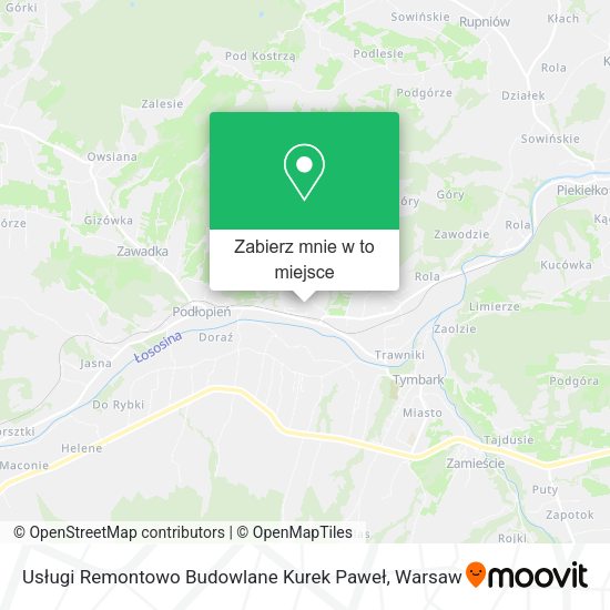 Mapa Usługi Remontowo Budowlane Kurek Paweł