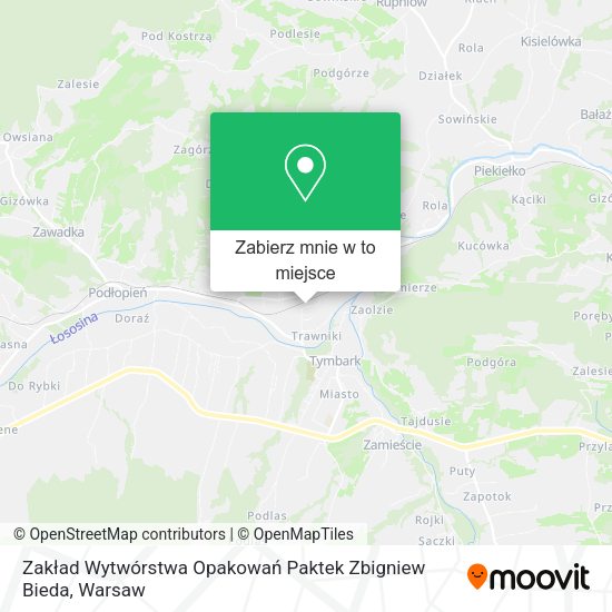 Mapa Zakład Wytwórstwa Opakowań Paktek Zbigniew Bieda