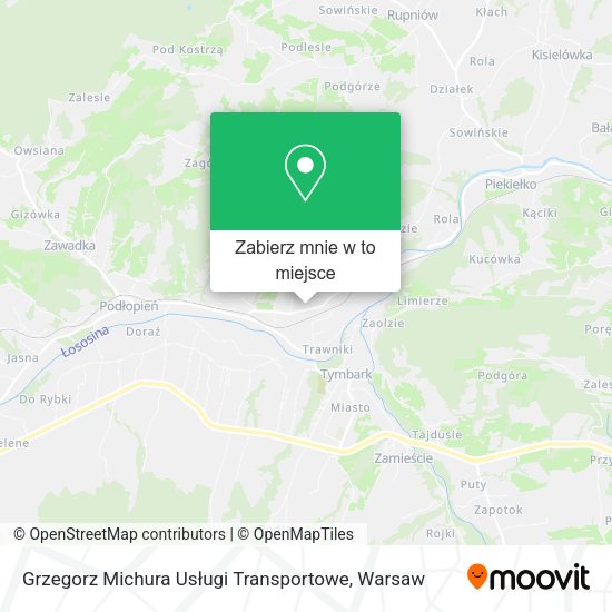 Mapa Grzegorz Michura Usługi Transportowe