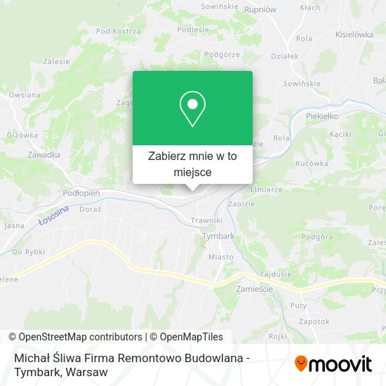 Mapa Michał Śliwa Firma Remontowo Budowlana - Tymbark