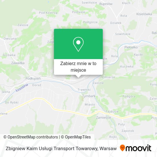 Mapa Zbigniew Kaim Usługi Transport Towarowy