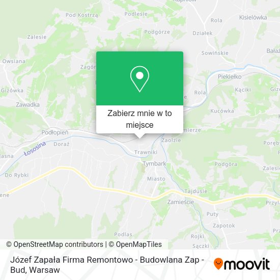 Mapa Józef Zapała Firma Remontowo - Budowlana Zap - Bud