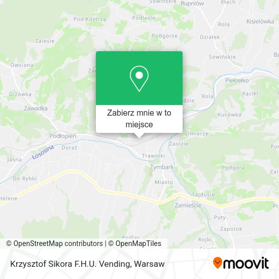 Mapa Krzysztof Sikora F.H.U. Vending