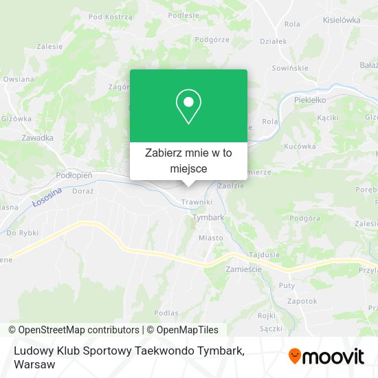 Mapa Ludowy Klub Sportowy Taekwondo Tymbark