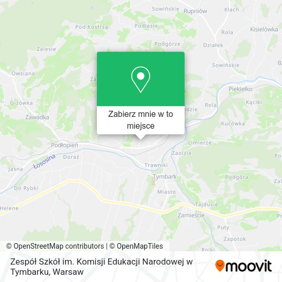 Mapa Zespół Szkół im. Komisji Edukacji Narodowej w Tymbarku