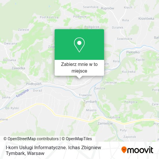 Mapa I-kom Usługi Informatyczne. Ichas Zbigniew Tymbark