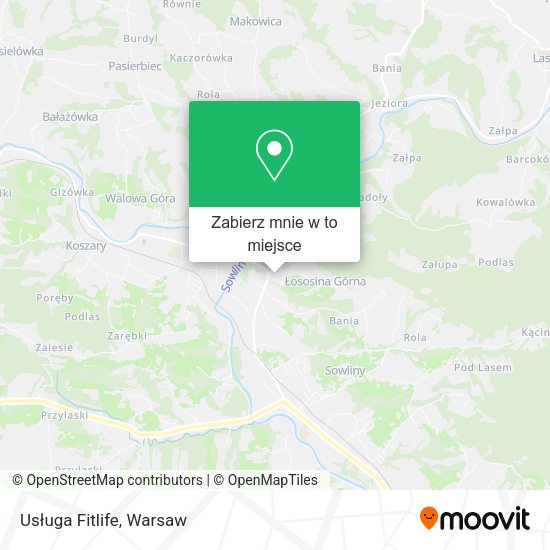 Mapa Usługa Fitlife