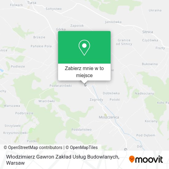 Mapa Włodzimierz Gawron Zakład Usług Budowlanych