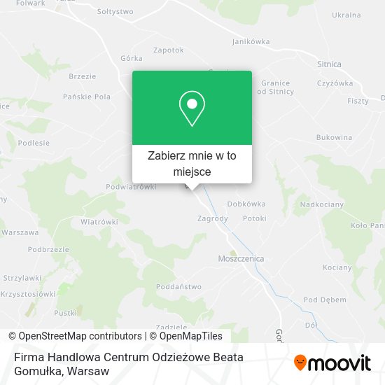 Mapa Firma Handlowa Centrum Odzieżowe Beata Gomułka