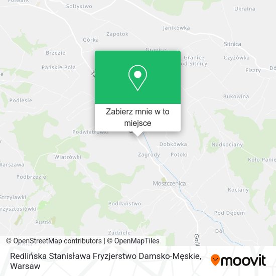 Mapa Redlińska Stanisława Fryzjerstwo Damsko-Męskie