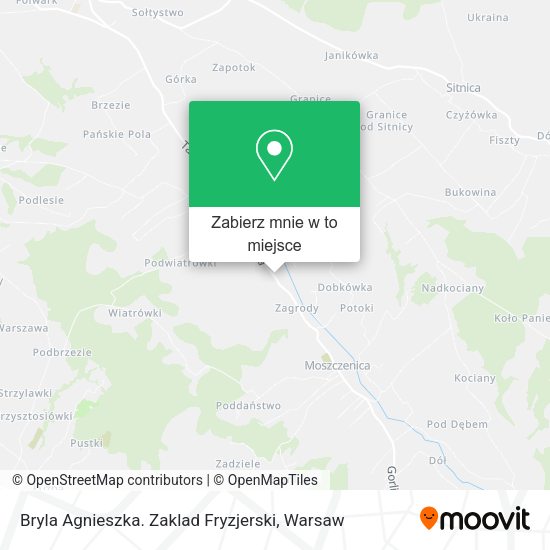 Mapa Bryla Agnieszka. Zaklad Fryzjerski