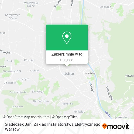 Mapa Sładeczek Jan. Zakład Instalatorstwa Elektrycznego