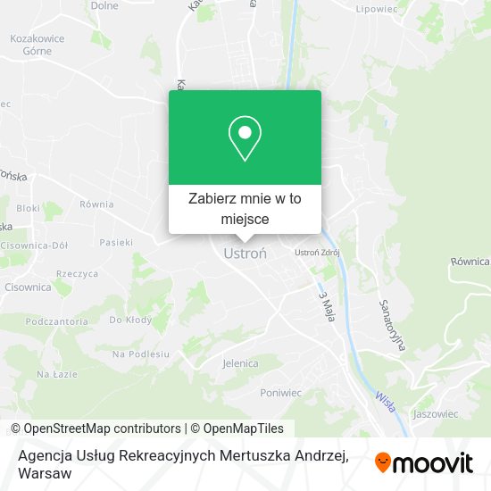 Mapa Agencja Usług Rekreacyjnych Mertuszka Andrzej