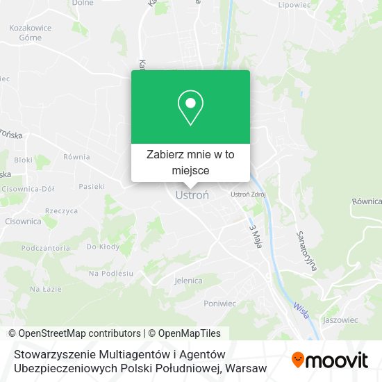 Mapa Stowarzyszenie Multiagentów i Agentów Ubezpieczeniowych Polski Południowej