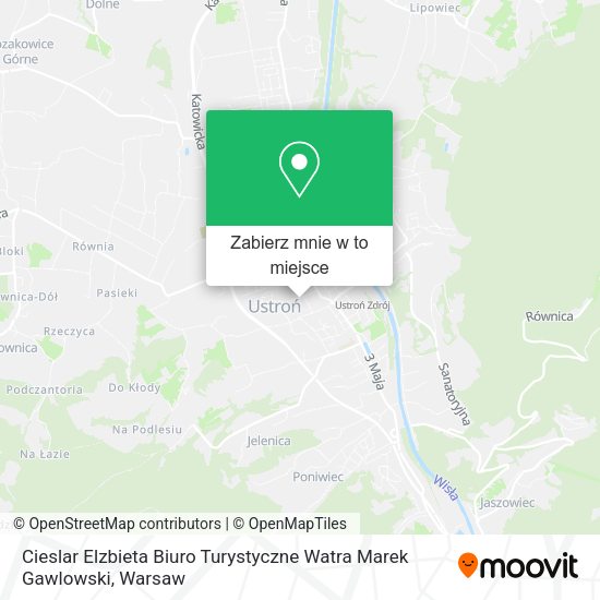 Mapa Cieslar Elzbieta Biuro Turystyczne Watra Marek Gawlowski