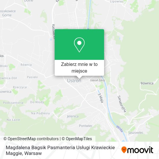 Mapa Magdalena Bagsik Pasmanteria Usługi Krawieckie Maggie