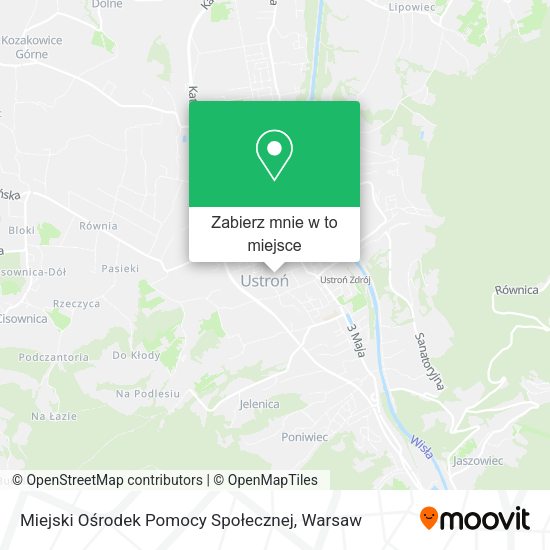 Mapa Miejski Ośrodek Pomocy Społecznej