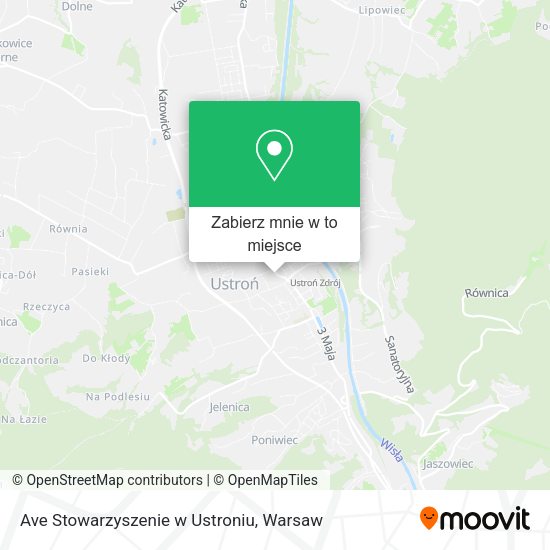 Mapa Ave Stowarzyszenie w Ustroniu