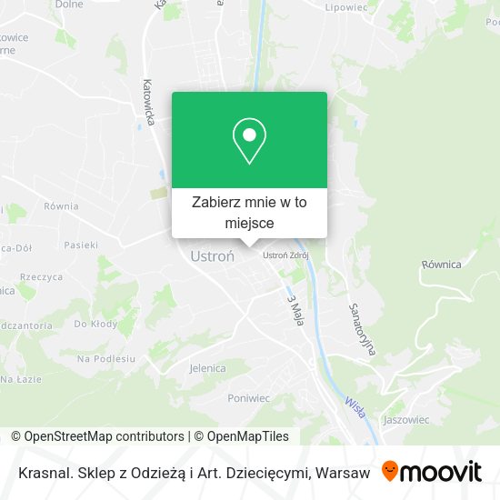 Mapa Krasnal. Sklep z Odzieżą i Art. Dziecięcymi