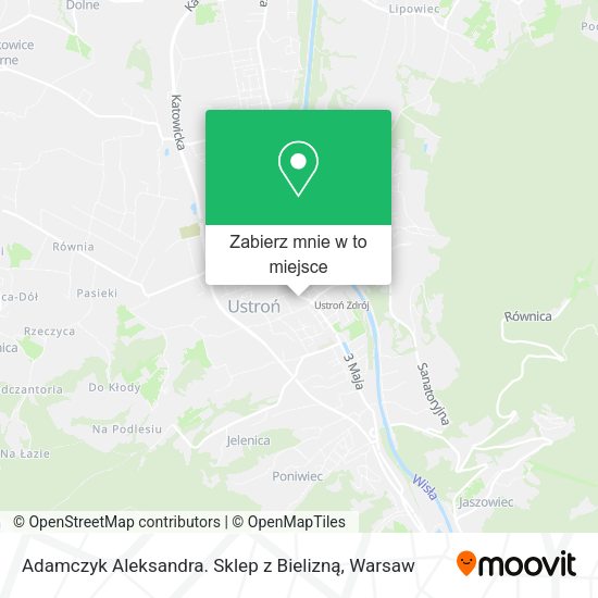 Mapa Adamczyk Aleksandra. Sklep z Bielizną