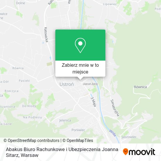 Mapa Abakus Biuro Rachunkowe i Ubezpieczenia Joanna Sitarz