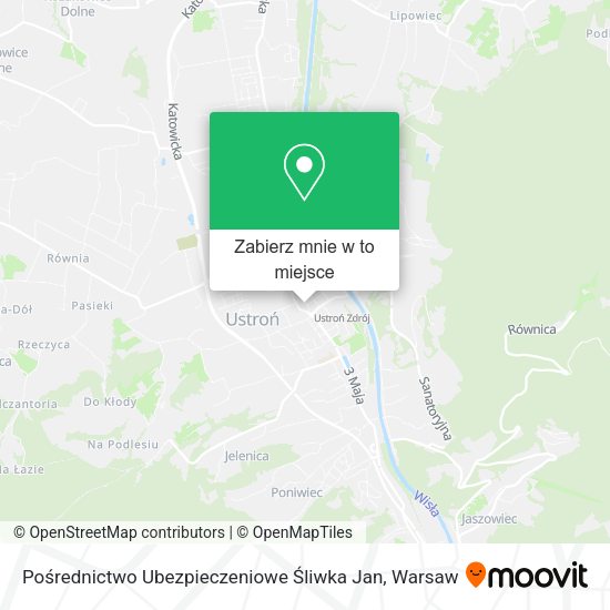 Mapa Pośrednictwo Ubezpieczeniowe Śliwka Jan