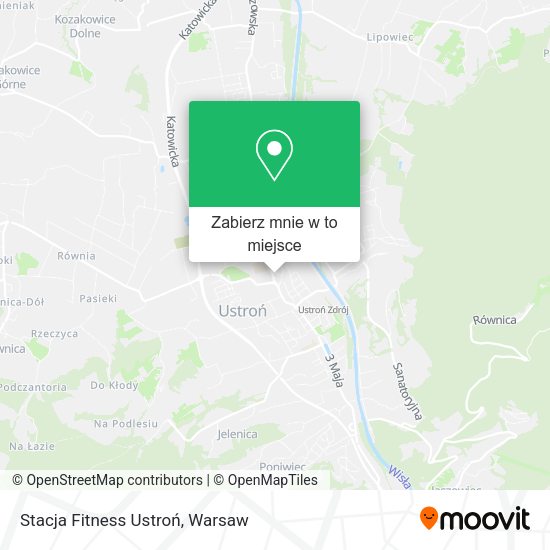 Mapa Stacja Fitness Ustroń