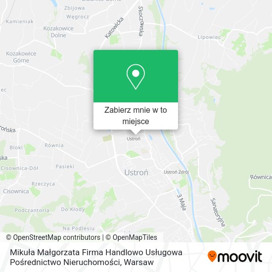 Mapa Mikuła Małgorzata Firma Handlowo Usługowa Pośrednictwo Nieruchomości