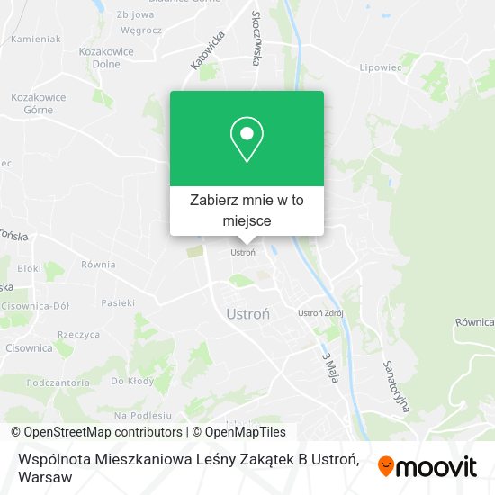 Mapa Wspólnota Mieszkaniowa Leśny Zakątek B Ustroń