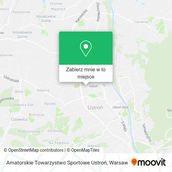 Mapa Amatorskie Towarzystwo Sportowe Ustroń