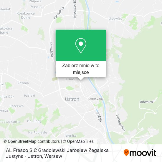 Mapa AL Fresco S C Gradolewski Jarosław Żegalska Justyna - Ustron